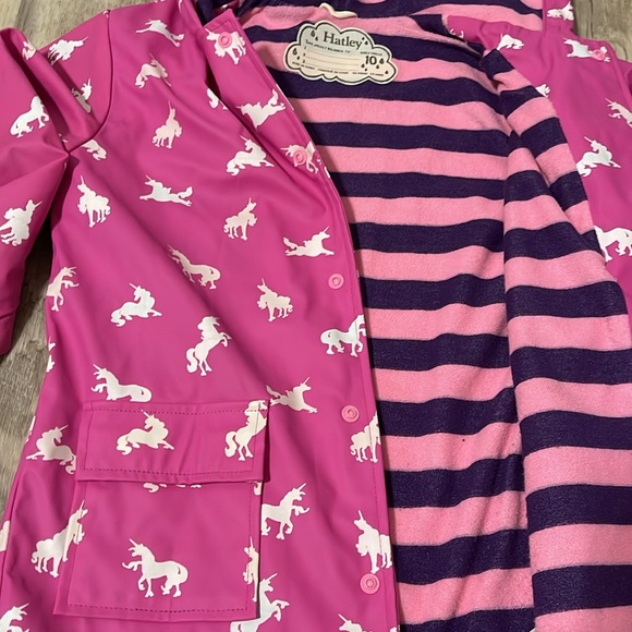 HATLEY Girls Unicorn Lined Raincoat - Picture 3 of 4